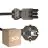 Multipack 50x Noxion GST - Compatible Supply Cable Black - Female + Schuko Europlug - 2m - 3 pole 0.75mm2